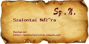 Szalontai Nóra névjegykártya
